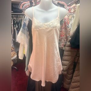Vintage Victoria's Secret Baby Pink Lace Detail Slip